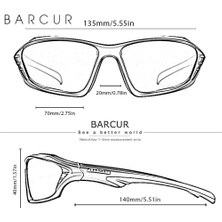 Barcur Mantovani Amerikan Malı Yüksek Kalite UV400 Polarize Erkek ve Kadın Güneş Gözlüğü - Bisiklet Gözlüğü