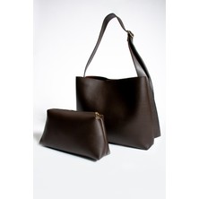 Nbi Bags Kadın Yavrulu Yumuşak Deri El ve Omuz Shopper Çanta Uzunluk Ayarlı Sap