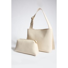 Nbi Bags Kadın Yavrulu Yumuşak Deri El ve Omuz Shopper Çanta Uzunluk Ayarlı Sap