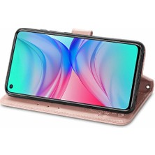 Bdt Boutique Infinix Sıcak 10 Flip Kapak Için Dört Yapraklı Yonca Deri Kısa Telefon Kılıfı (Yurt Dışından)