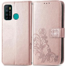 Bdt Boutique Infinix Sıcak 9 Flip Kapak Dört Yapraklı Yonca Zarif Iş Durum Telefon Kılıfı (Yurt Dışından)