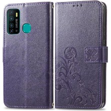 Bdt Boutique Infinix Sıcak 9 Flip Kapak Dört Yapraklı Yonca Zarif Iş Durum Telefon Kılıfı (Yurt Dışından)