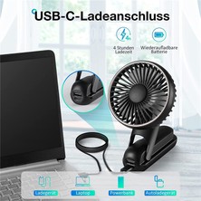 Hermoso Fan, 5 Rüzgar Hızı ve 180° Katlanabilir Mini Fan, 2500MAH Pil ile (Yurt Dışından)