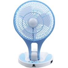 Hermoso Mini Küçük Fan Katlanabilir Elektrikli Karikatür Ev Tabanı Mavi (Ab Tak) (Yurt Dışından)