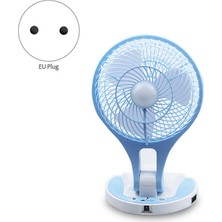 Hermoso Mini Küçük Fan Katlanabilir Elektrikli Karikatür Ev Tabanı Mavi (Ab Tak) (Yurt Dışından)