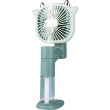 Hermoso Mini Fan, Sprey Soğutma Fanı, Soğutma Sisli Nemlendirici USB Fan, Yeşil (Yurt Dışından)