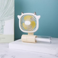 Hermoso Mini Fan, Sprey Soğutma Fanı, Soğutma Sisli Nemlendirici USB Fan, Yeşil (Yurt Dışından)