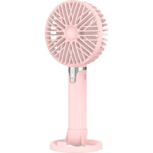 Hermoso Hız Ayarlanabilir Taşınabilir El Mini Fan USB Şarj, Pembe (Yurt Dışından)