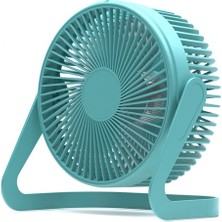 Hermoso Küçük USB Fan Masaüstü 8 Inç Takılabilir Mini Sessiz Küçük Fan Açık Mavi (Yurt Dışından)