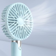 Hermoso Hız Ayarlanabilir Taşınabilir El Mini Fan USB Şarjı, Mavi (Yurt Dışından)