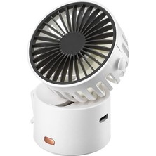 Hermoso Taşınabilir Mini Fan, Kişisel Fan USB Şarj Edilebilir Pil Beyaz (Yurt Dışından)