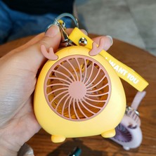 Hermoso USB Şarj Öğrenci Karikatür Taşınabilir Anahtarlık Mini Fan Hediye B (Yurt Dışından)