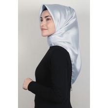 Piramit Düz Renk Eşarp 1340-5 Açık Gri