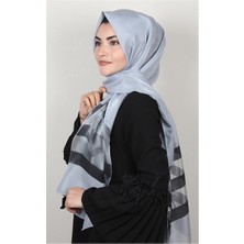 Eşarppark Exclusive Şal 3073-5 Gümüş - Lacivert