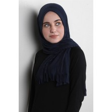 Eşarppark Pamuklu Hazır Şal 1589-2 Lacivert