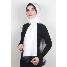 Eşarppark Monogram Şal 145-20 Ekru