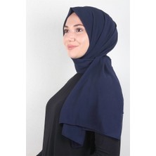 Eşarppark Mistral Kraş Krep Şal 2720-14 Lacivert