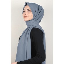 Piramit Alessa Pamuk Şal 2740-15 Koyu Buz Mavisi