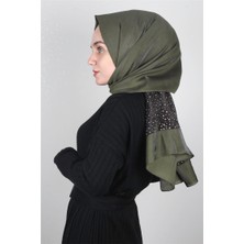 Piramit Taşlı Exclusive Şal 1606-17 Haki