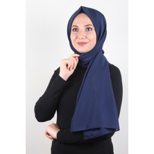 Piramit Şifon Şal Düz Renk 1293-105 Lacivert