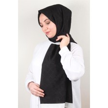 Piramit Ipeksi Monogram Şal 2753-5 Siyah