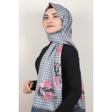 Eşarppark Gloria Soft Şal 2736-3 Kaz Ayağı Füme