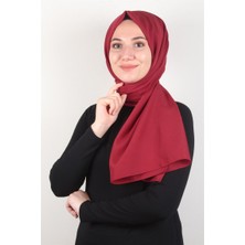 Piramit Şifon Şal Düz Renk 1293-117 Kırmızı