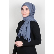 Eşarppark Pamuklu Hazır Şal 1589-45 Indigo
