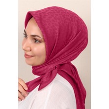 Eşarppark Modakaşmir Ipeksi Jakar Eşarp 5356-12 Kırmızı
