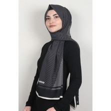 Cardion Medine Desenli Şal 1898-2 Siyah