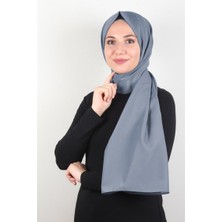 Piramit Şifon Şal Düz Renk 1293-113 Koyu Gri