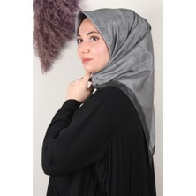 Eşarppark Fashion Monogram Eşarp 8089-3 Füme