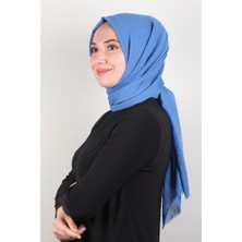 Eşarppark Kraşlı Pamuk Şal 2723-27 Mavi
