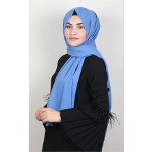 Eşarppark Pamuklu Düz Şal 2803-20 Açık Mavi