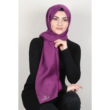 Piramit Olivya Simli Şal 4001-4 Fuşya