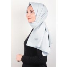 Piramit Şifon Şal Düz Renk 1293-101 Açık Gri