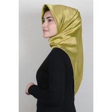 Piramit Düz Renk Eşarp 1340-21 Yağ Yeşili