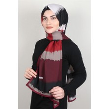 Cardion Medine Desenli Şal 1809-4 Kırmızı