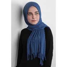 Eşarppark Pamuklu Hazır Şal 1589-4 Indigo