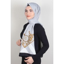 Cardion Medine Desenli Şal 1819-8 Gri