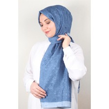 Piramit Ipeksi Monogram Şal 2753-3 Indigo