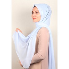 Eşarppark Fiesta Düz Krep Şal 2742-2 Bebe Mavisi