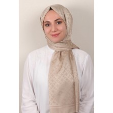 Eşarppark Armine Jakar Ipeksi Şal 3107-3 Kum Beji