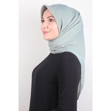 Piramit Yonca Pamuk Eşarp 4652-5 Su Yeşili