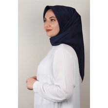 Eşarppark Jakarlı Ipeksi Eşarp 3089-6 Lacivert