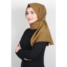 Eşarppark Çizgili Pamuk Şal 1969-16 Hardal