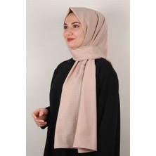 Cardion % 100 Coton Şal 8083-10 Koyu Bej