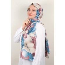 Eşarppark Soft Touch Şal 2744-2 Mavi-Pudra