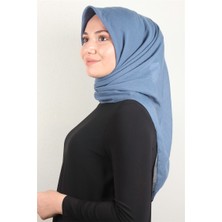 Piramit Yonca Pamuk Eşarp 4652-7 Indigo