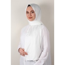 Eşarppark Jakarlı Ipeksi Şal 8085-3 Beyaz